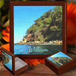 Serene Yelapa 0758 Keepsake Box<br><div class="desc">Painting "Serene Yelapa 0758" Collection Hold your valuables in this beautiful keepsake box. Made of lacquered wood, the jewelry box comes in golden oak, ebony black, emerald green, and red mahogany. Soft felt protects your jewelry and other collectibles. Design created from my painting "Serene Yelapa 0758" capturing a hillside in...</div>