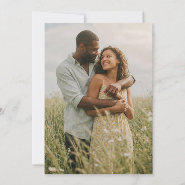 Serene Yellow Floral Photo Invitation (Front)
