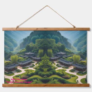 Serene Zen Garden Landscape Tapestry 