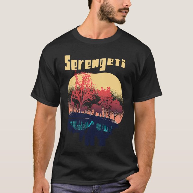 Serengeti Africa Safari Elephant National Park Big T-Shirt (Front)