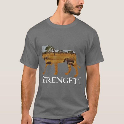 Serengeti African Lion  Elephants in Africa  Cool  T_Shirt