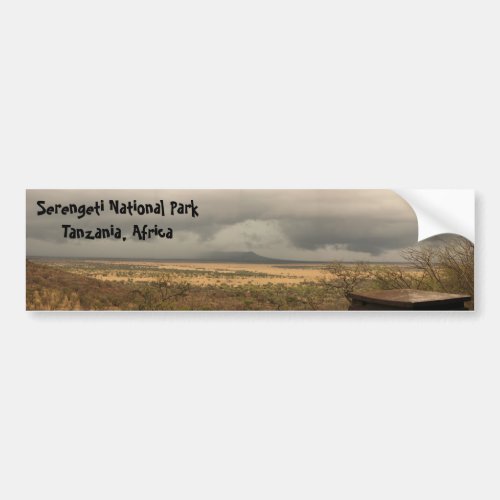 Serengeti National Park Tanzania Africa Bumper Sticker