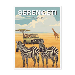 Serengeti National Park Tanzania Zebras Postcard