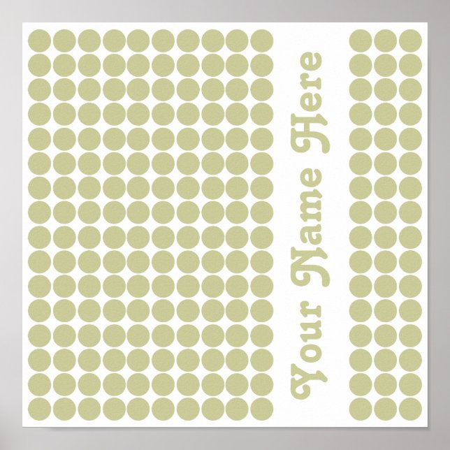 Serengeti Safari Dot with name Poster (Front)