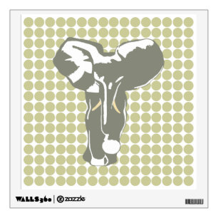 Serengeti Safari Dot with Pop Art Elephant Wall Sticker