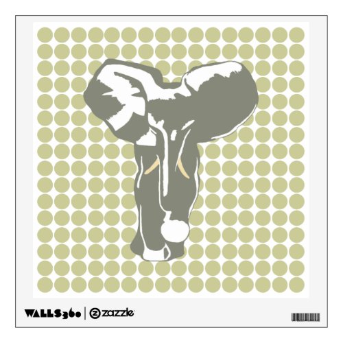 Serengeti Safari Dot with Pop Art Elephant Wall Sticker