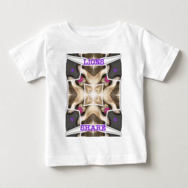 Serengeti Splendor: Vibrant Animal Hide Artistry Baby T-Shirt (Front)