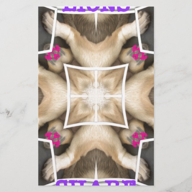 Serengeti Splendor: Vibrant Animal Hide Artistry Stationery (Front)