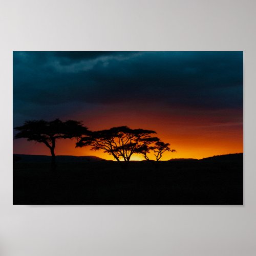 Serengeti Sunset Poster
