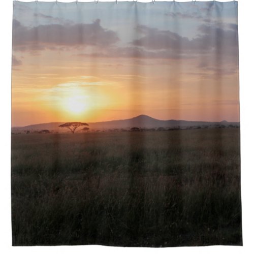 Serengeti Sunset Shower Curtain