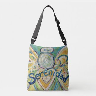 Serenidad Angel Word Art Purse Cross Body Bag