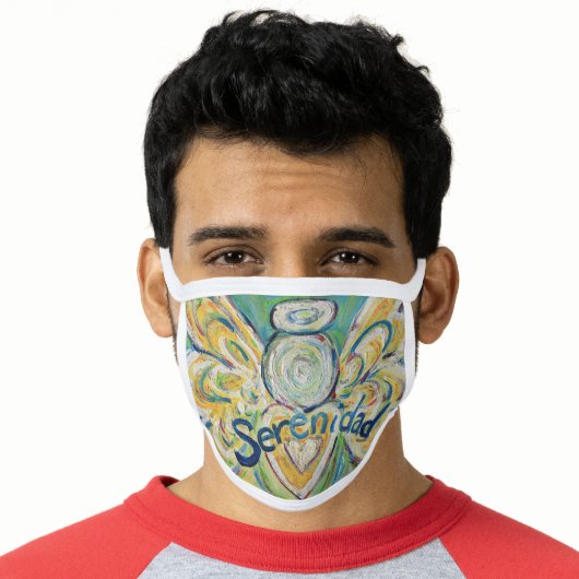 Serenidad Guardian Angel Art Custom Face Mask (Worn Him)