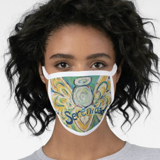 Serenidad Guardian Angel Art Custom Face Mask (Worn Her)