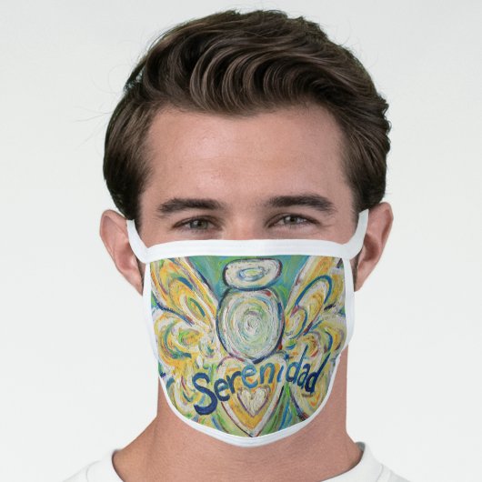 Serenidad Guardian Angel Art Custom Face Mask (Worn Him)