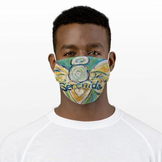 Serenidad Guardian Angel Art Custom Face Masks (Worn)