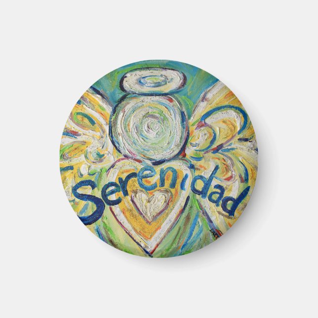 Serenidad Guardian Angel Word Custom Magnet (Front)