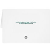 Serenidad Word Angel Inspirational Greeting Card (Back Horizontal)