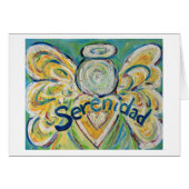 Serenidad Word Angel Inspirational Greeting Card (Front Horizontal)