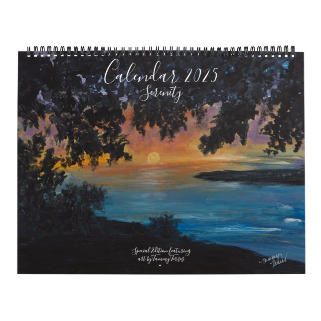 Serenity 2025 Calendar by Artist Tammy Terres (Cover)