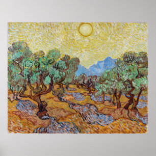 Serenity Among Olive Trees by Vincent van Gogh Poster