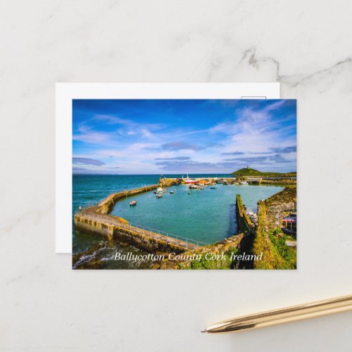 Serenity at Ballycotton Harbor Holiday Postcard