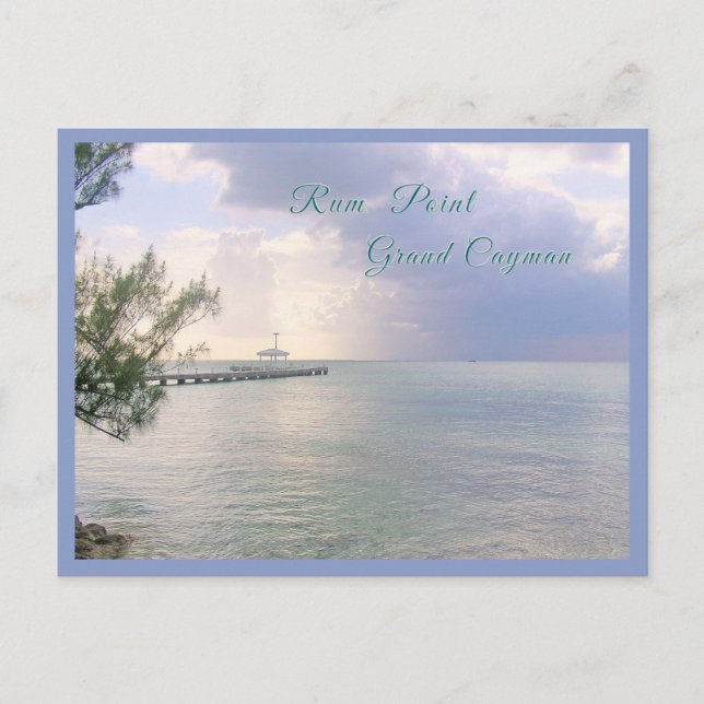 "Serenity At Rum Point Pier, Grand Cayman" Postcard (Front)
