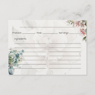 Serenity Basic Recipe Card 