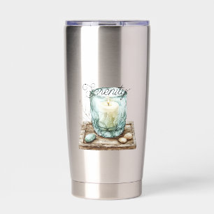 Serenity Beach Candle Stones Insulated Tumbler