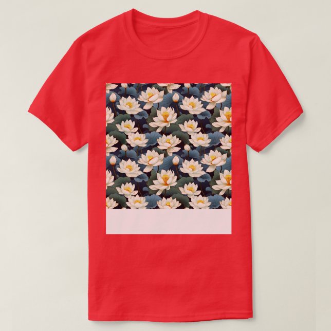 Serenity Blooms Timeless Lotus Flower Pattern 15 T-Shirt (Design Front)