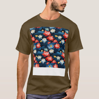 Serenity Blooms Timeless Lotus Flower Pattern 17 T-Shirt