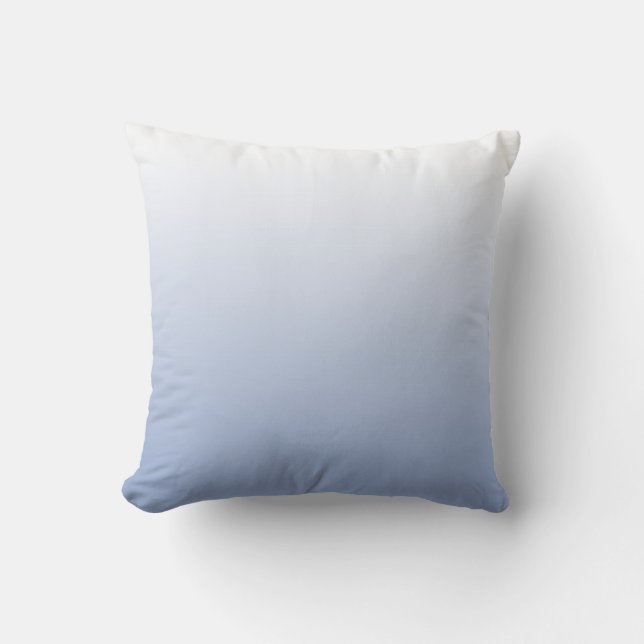 Serenity Blue Gradient Throw Pillow (Front)