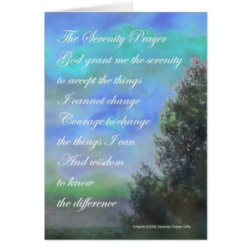 Serenity Blue  Green Greeting Cards