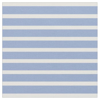 Serenity Blue & White Fine Striped Fabric by StripyStripes at Zazzle