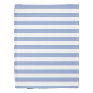 Serenity Blue & White Striped Duvet Cover