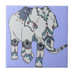 Serenity Boho Elephant Tile<br><div class="desc">This beautiful elephant print was inspired by bohemian patterns and a contemporary colour palette.</div>