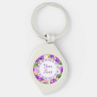 Serenity Bouquet Floral SwirlTemplate keychain