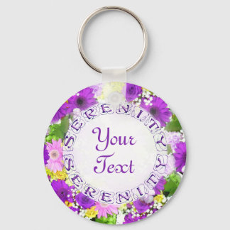 Serenity Bouquet Floral Template Keychain