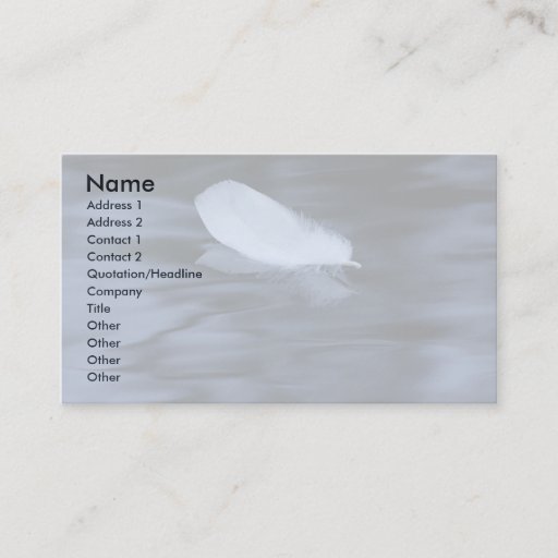Customizable serenity business cards