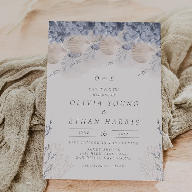 Serenity by the Sea Wedding Invitation (Serenity Near the Sea)