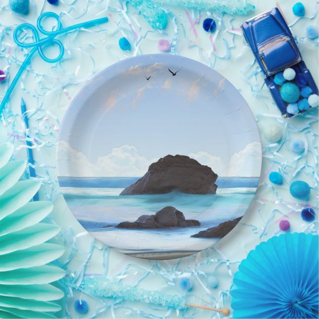 Serenity, clouds, quiet beauty paper plates (Party)