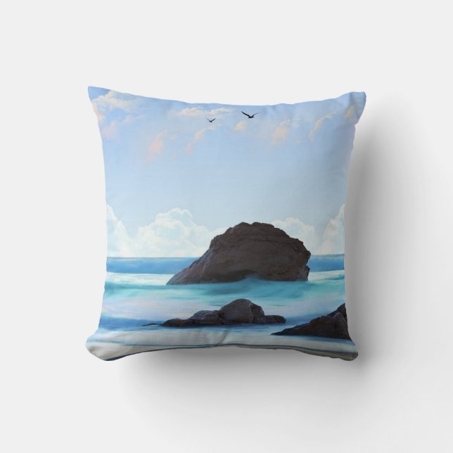 Serenity, clouds, quiet beauty throw pillow (Front)