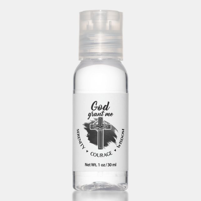 Serenity, Courage And Wisdom | Christian Hand Sanitizer (Front)