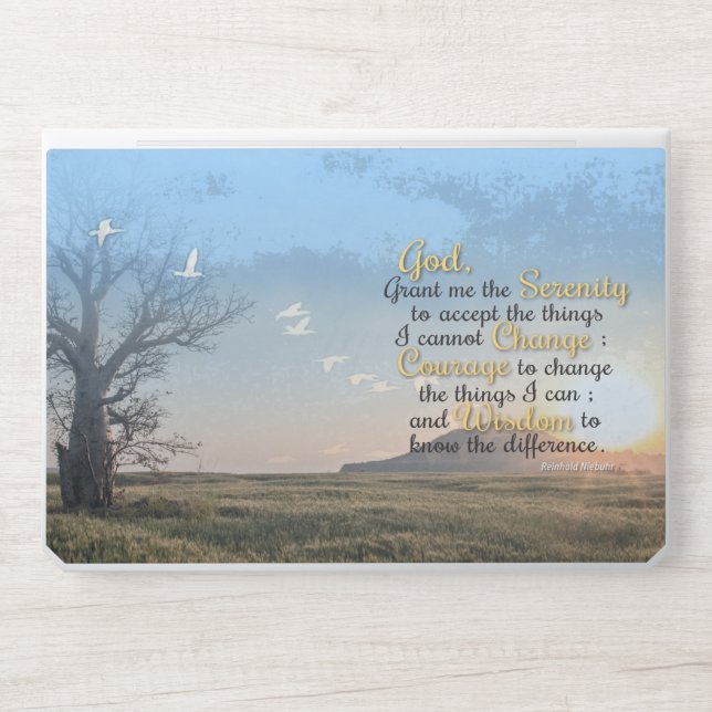 Serenity, Courage and Wisdom HP Laptop Skin (Front)