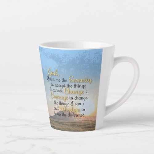 Serenity Courage and Wisdom Latte Mug