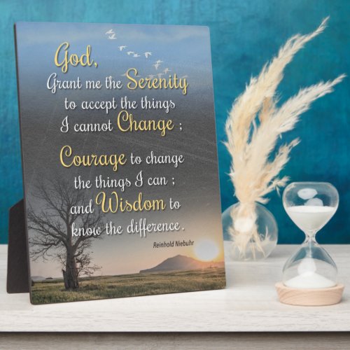 Serenity Courage and Wisdom Plaque