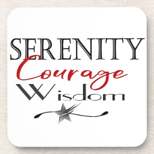Serenity Courage Wisdom Beverage Coaster