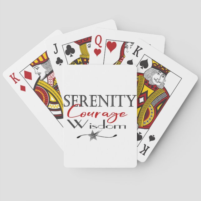 Serenity Courage Wisdom Poker Cards (Back)