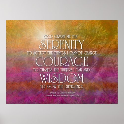 Serenity Courage Wisdom Poster