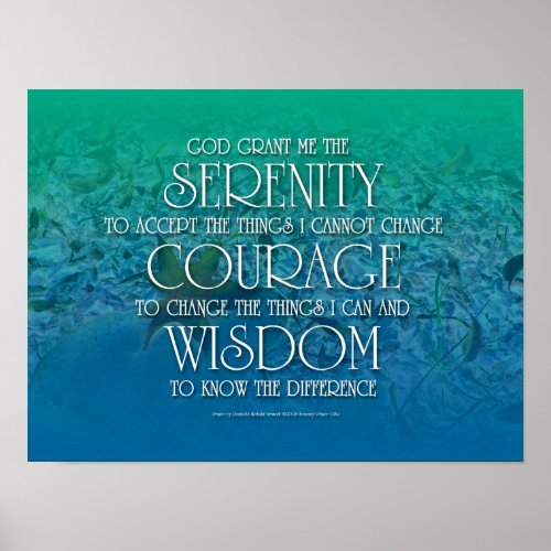 Serenity Courage Wisdom Poster