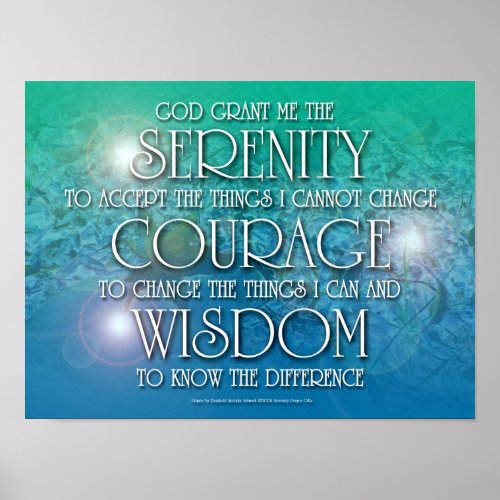 Serenity Courage Wisdom Poster